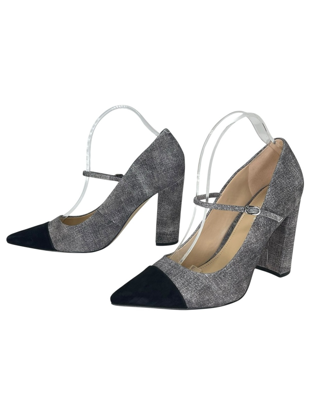 Marc Fisher Anellie Grey Cap Toe Womens Pumps Size 11M - Picture 8 of 12